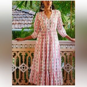 NWT Pink City Prints Maria Dress Size Small